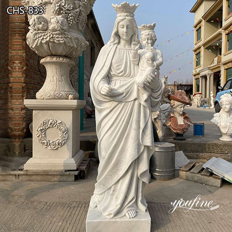 Our Lady of Perpetual Help Statue Marble Outdoor Decor for Sale CHS-833