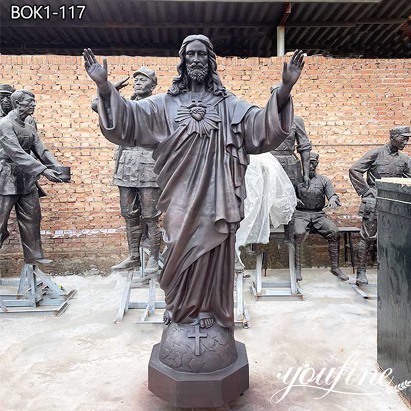 Bronze Jesus Statue Religious Church Outdoor Decor for Sale BOK1-117