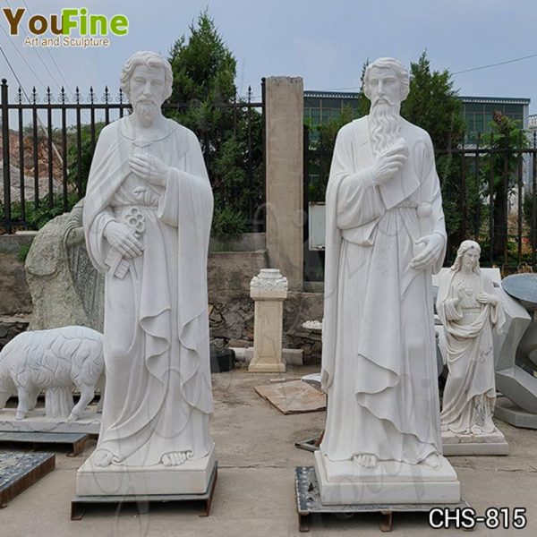 Custom Hand-carved Large Marble Saint Peter Statue for Sale CHS-815