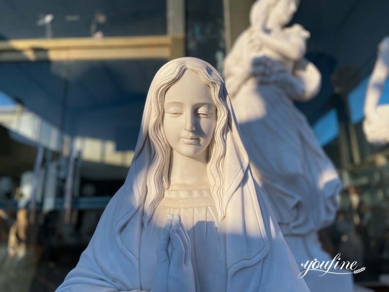 white marble Virgin mary statue (1)