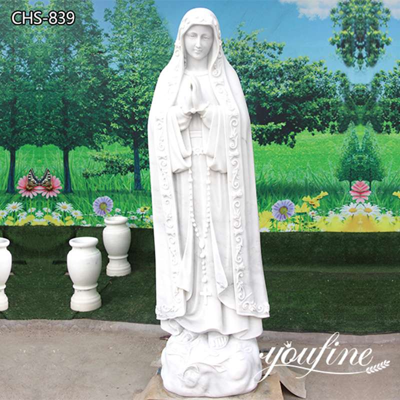 Our Lady of Fatima Outdoor Statue Marble Religious for Sale CHS-839 (3)