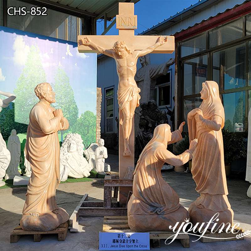 Religious Marble Outdoor Stations of the Cross Statues for Sale CHS-852