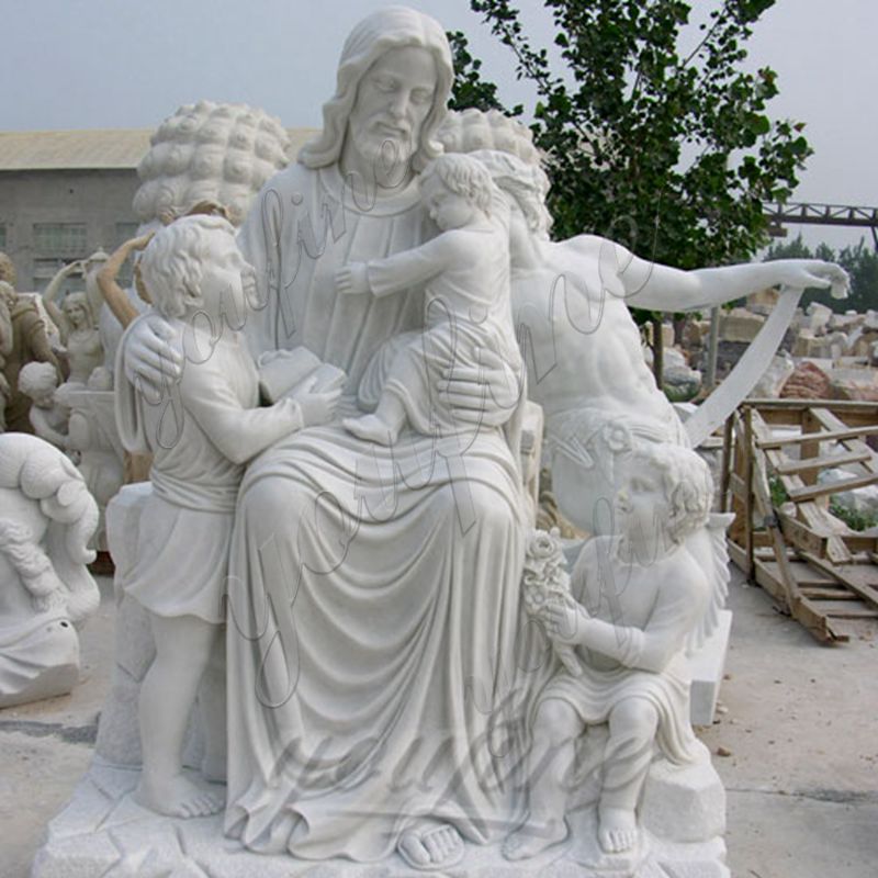 Outdoor-Large-Jesus-Marble-Statue-with-Child-Statues-Sculpture-for-Garden-Decor