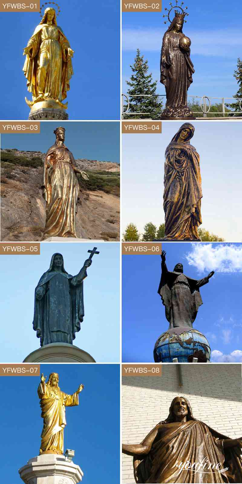 bronze Mary statue - YouFine Sculpture