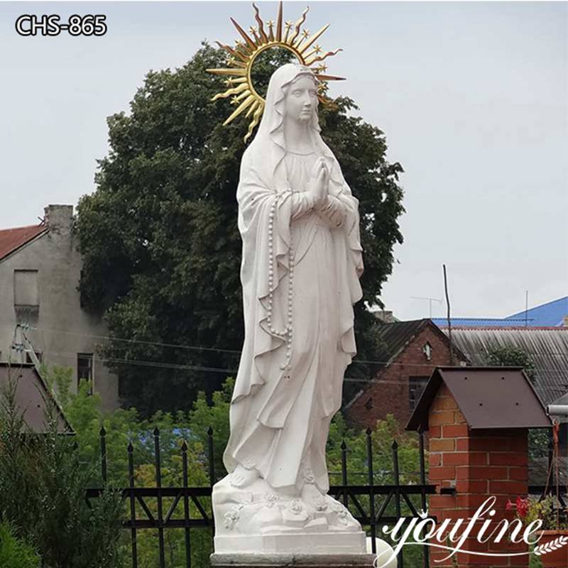 Hand Carved Marble Outdoor Our Lady of Lourdes Statue for Sale CHS-772