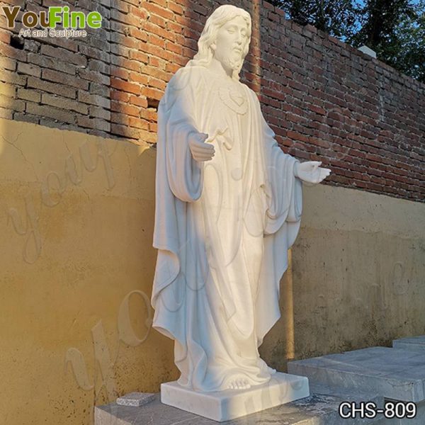 Natural White Marble Life Size Jesus Statue for Sale CHS-809 (1)