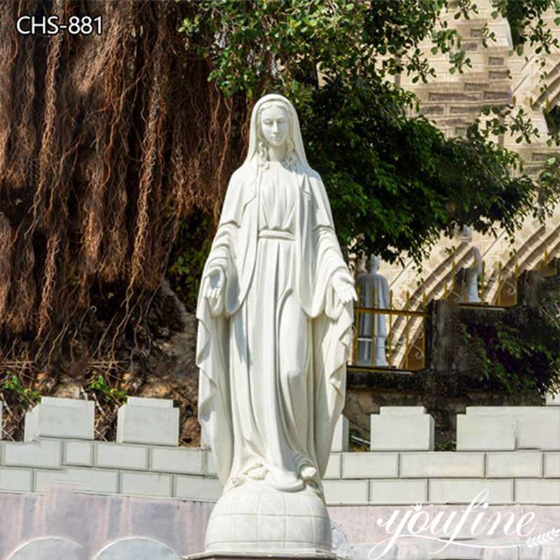 Natural Marble White Virgin Mary Statue Manufacturer CHS-881