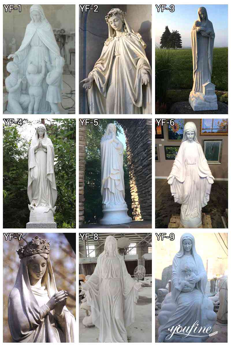 White Virgin Mary Statue - YouFine Sculpture