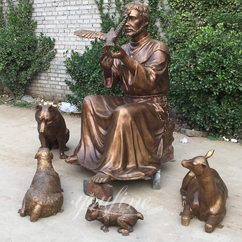 Bronze St Francis of Assisi Statue - YouFine Sculpture (2)