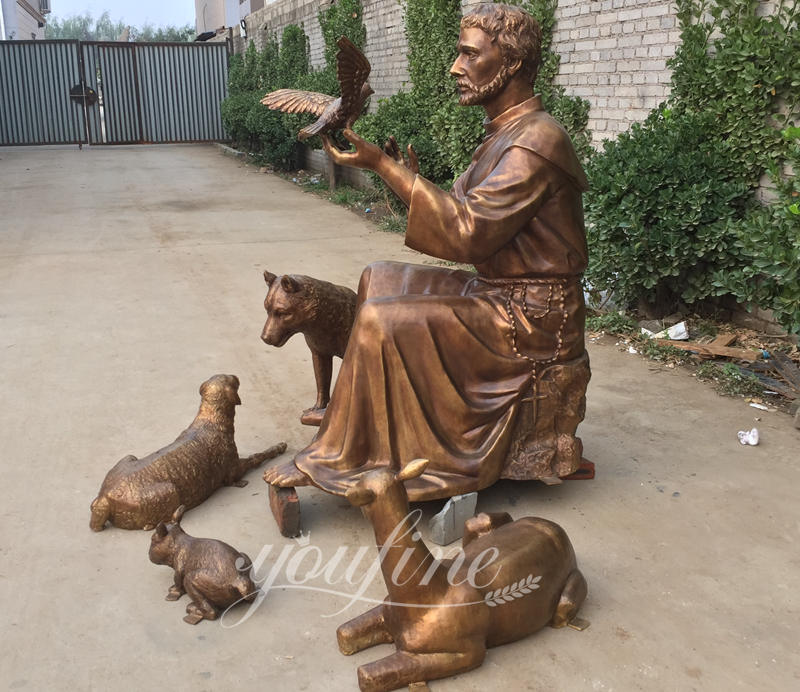 Bronze St Francis of Assisi Statue - YouFine Sculpture (3)