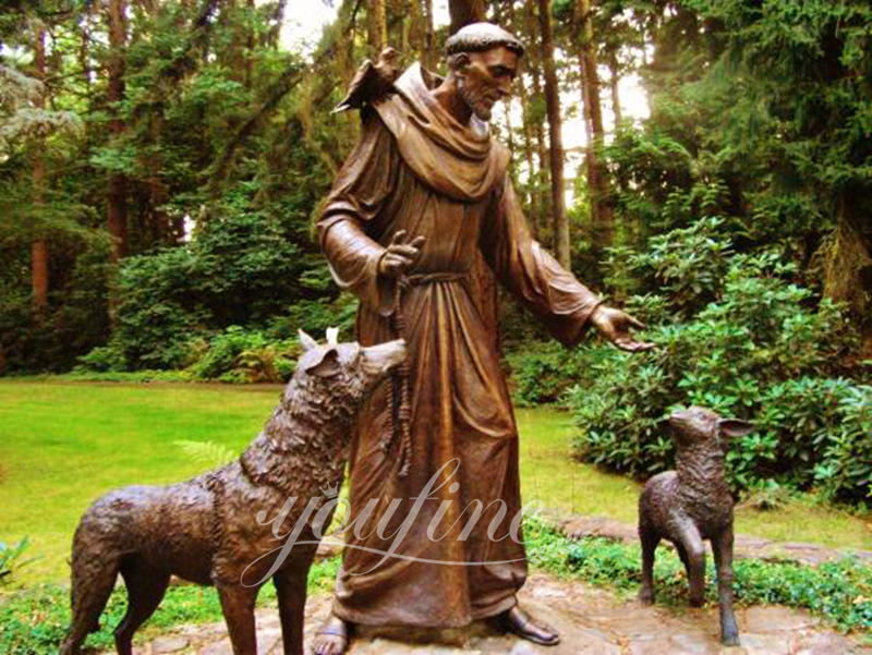 St Francis Of Assisi Statue With Animals - YouFine Sculpture (3)
