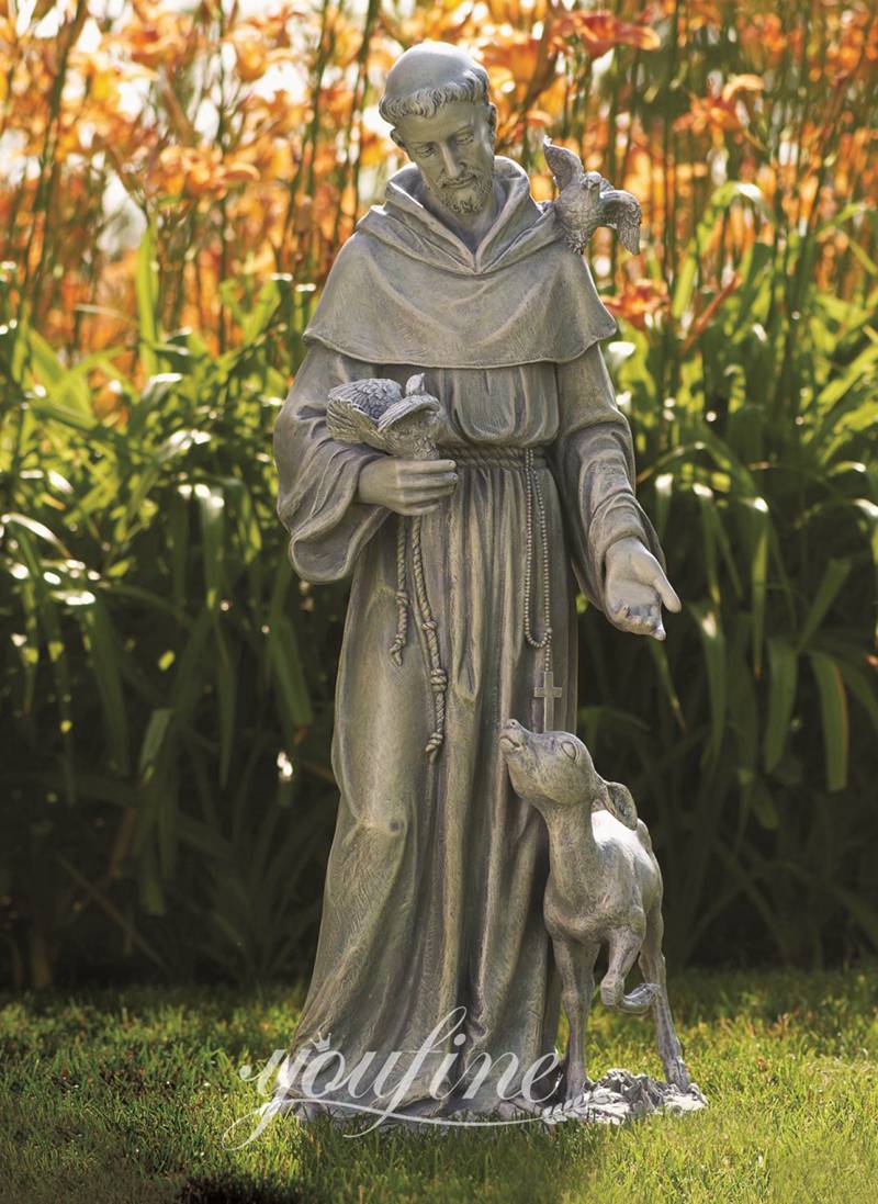 st francis bronze statue - YouFine Sculpture (1)