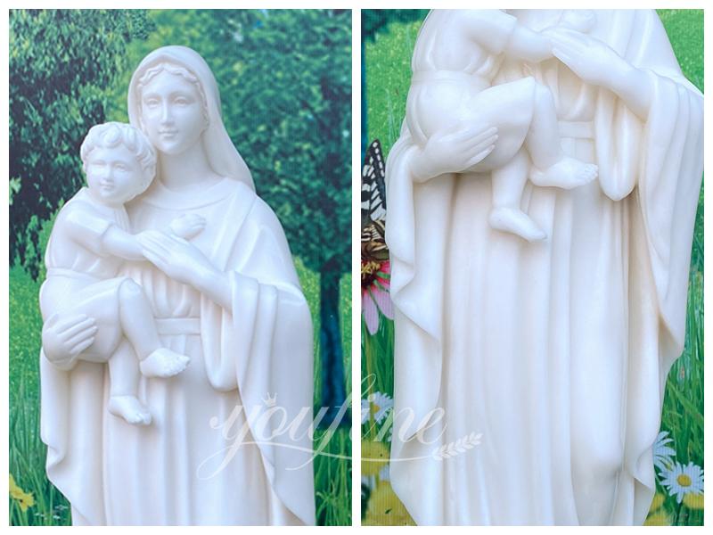 virgin mary holding jesus statue - YouFine Sculpture