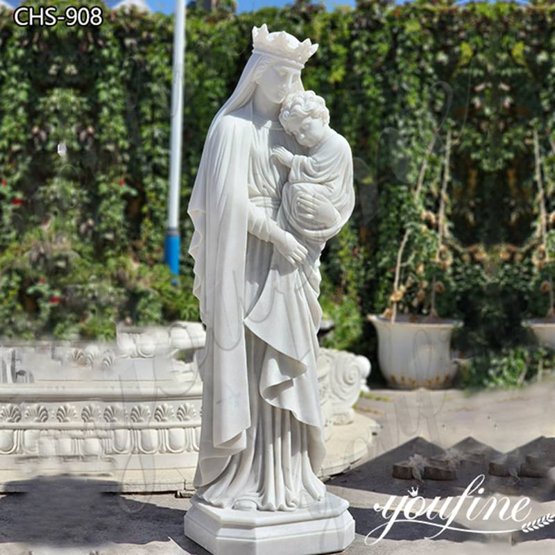 Hand Carved Marble Our Lady of Perpetual Help Garden Statue CHS-908