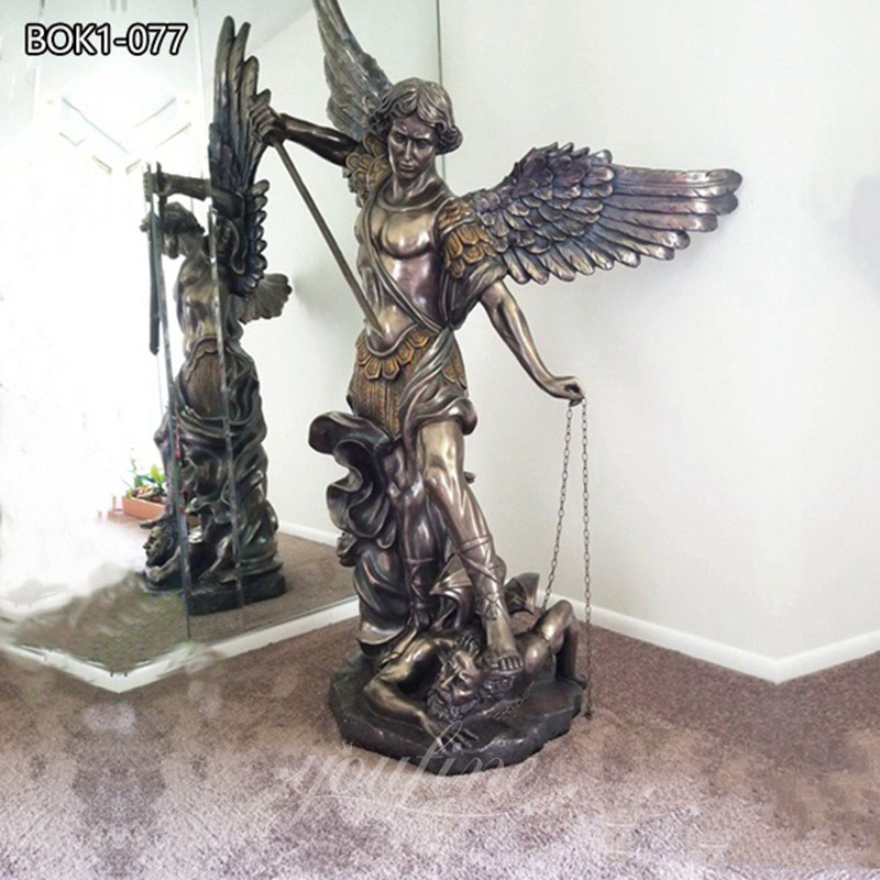 Durable Archangel Michael Bronze Statue for Outdoor