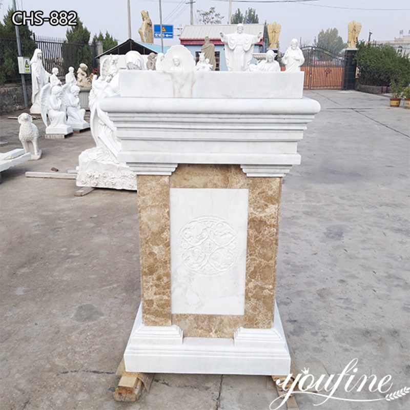 Timeless Natural White Marble Pulpits Supplier