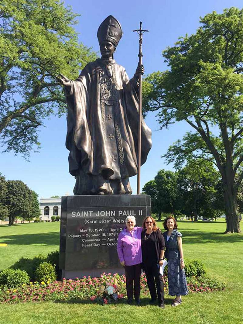 Majestic Bronze Statue of Saint Pope John Paul II