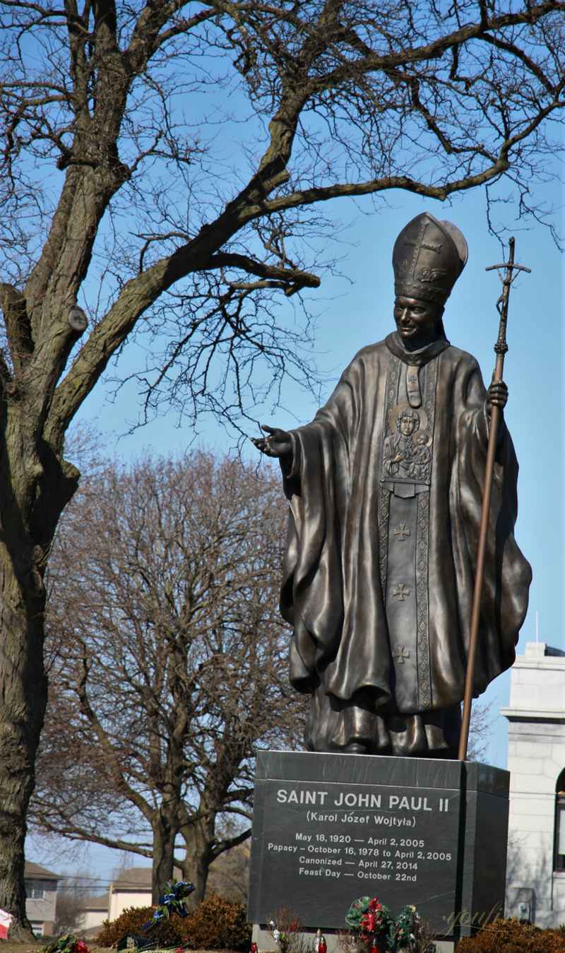 Majestic Bronze Statue of Saint Pope John Paul II