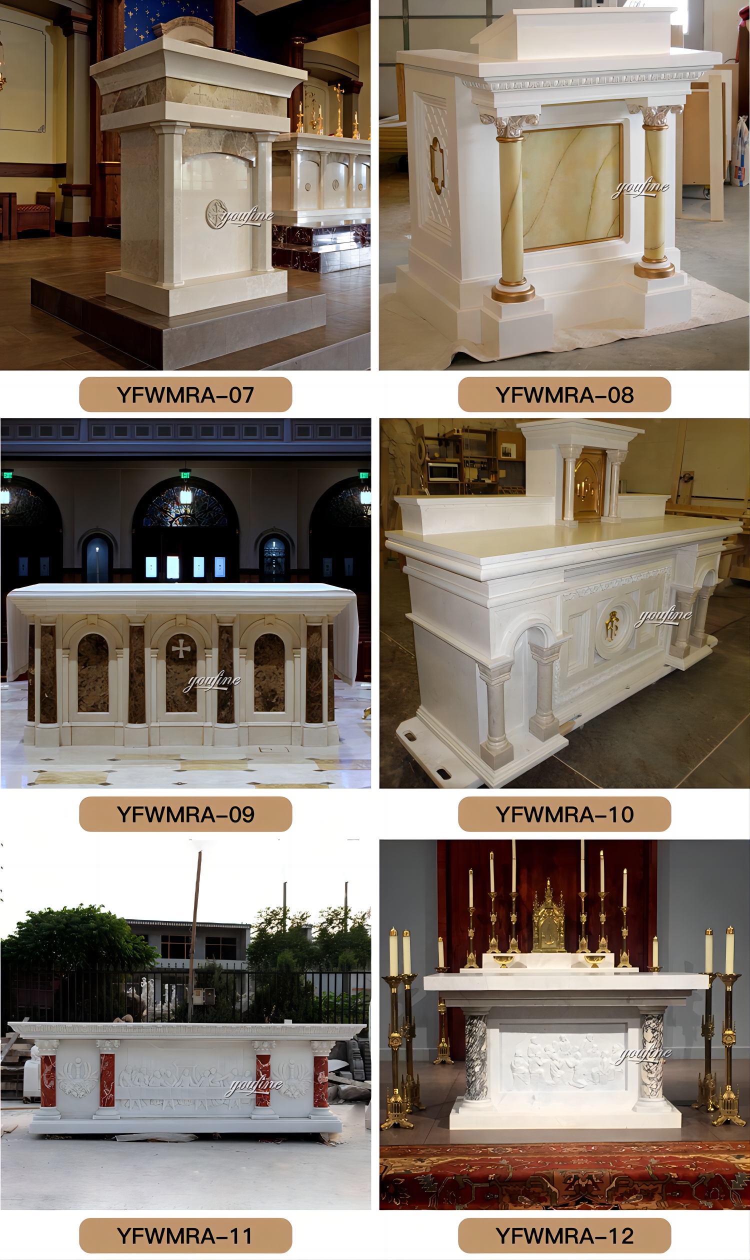 high quality marble church altar